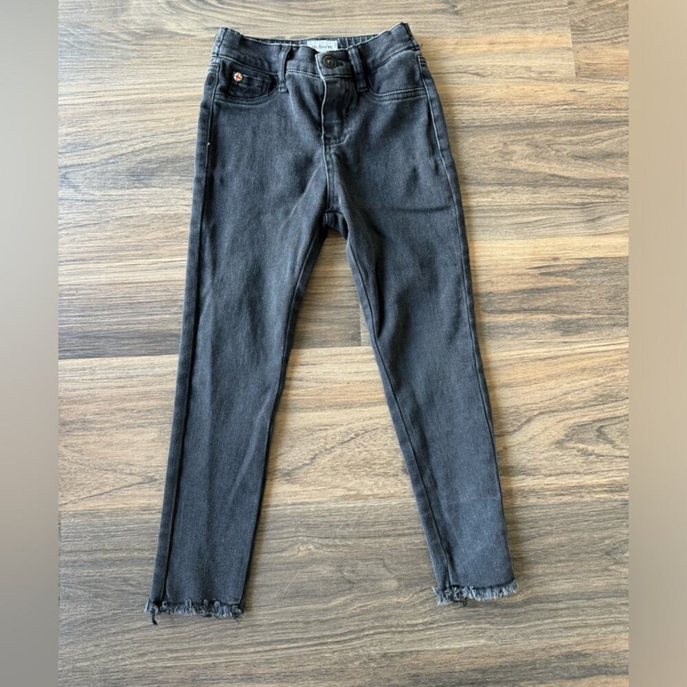 Hudson Black Skinny Distressed Hem Jeans sz 4
